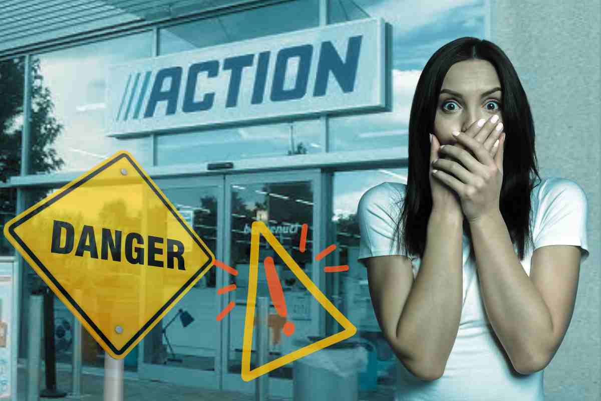 donna sorpresa davanti a punto vendita action