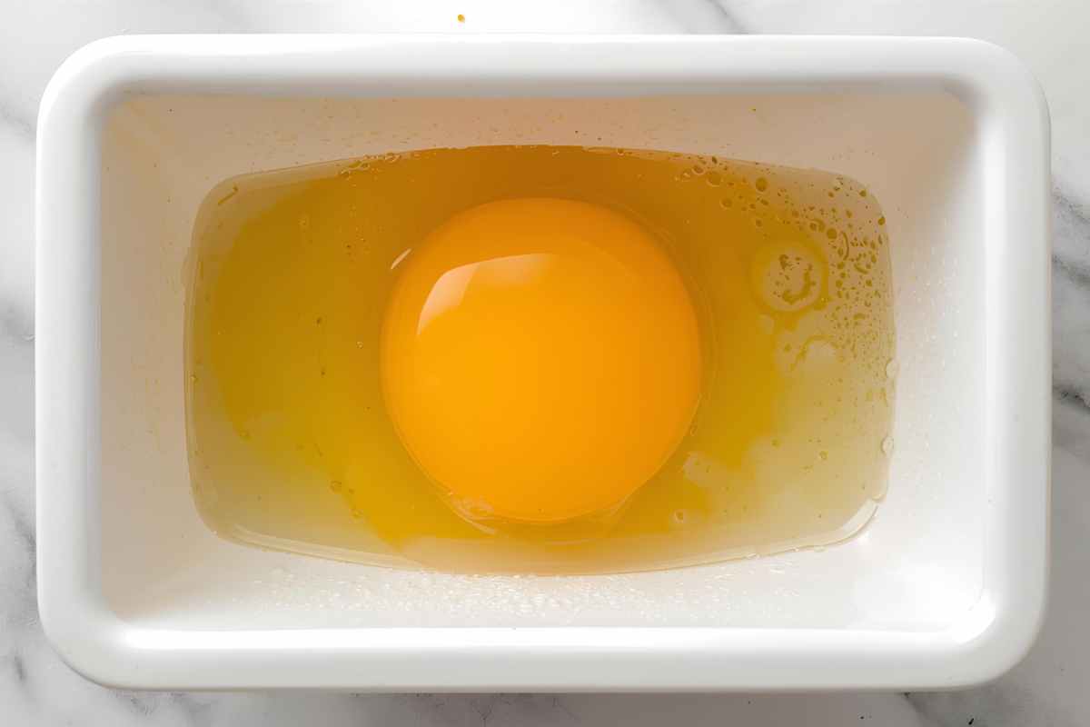 uovo pronto per essere congelato