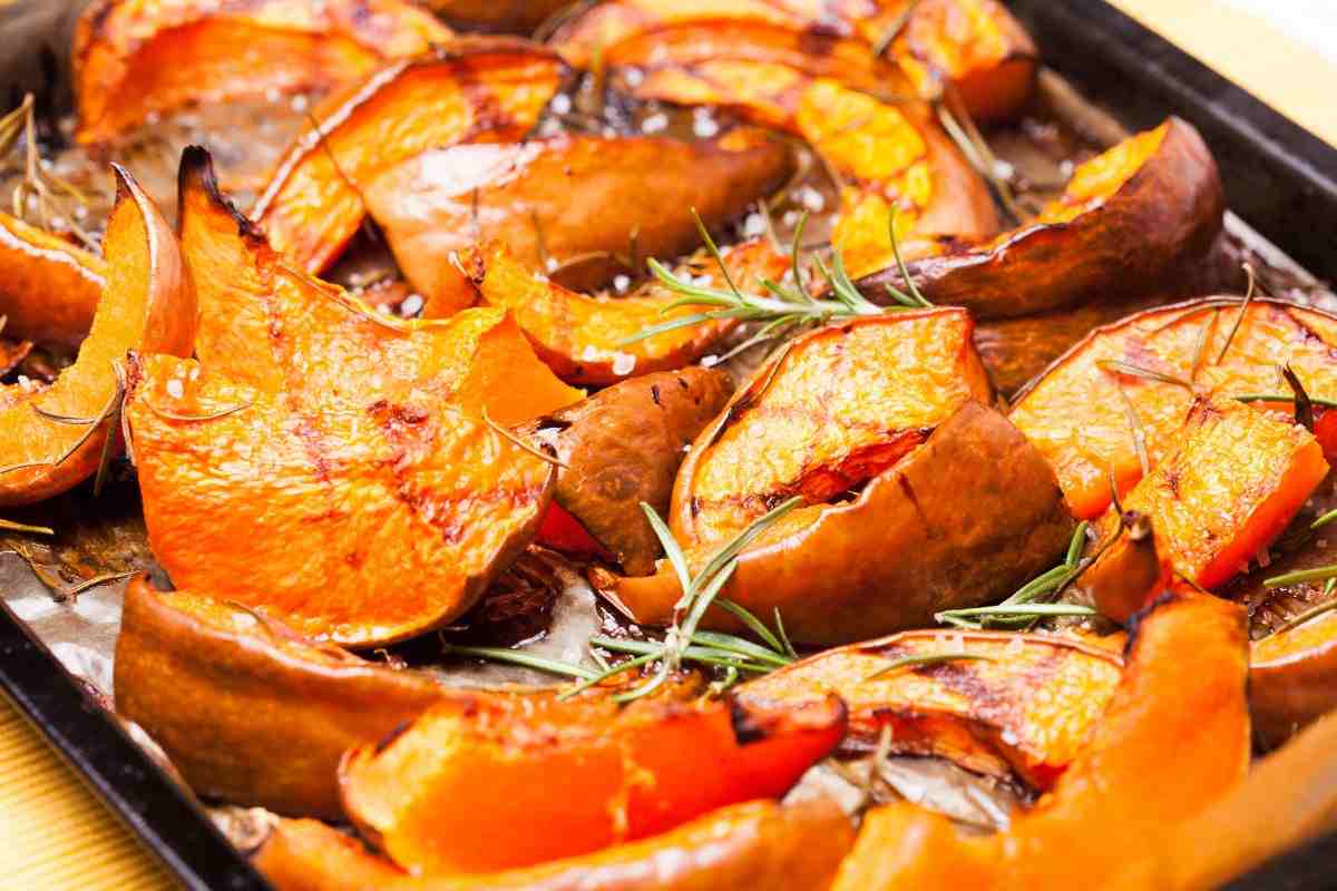 Zucca preparata al forno