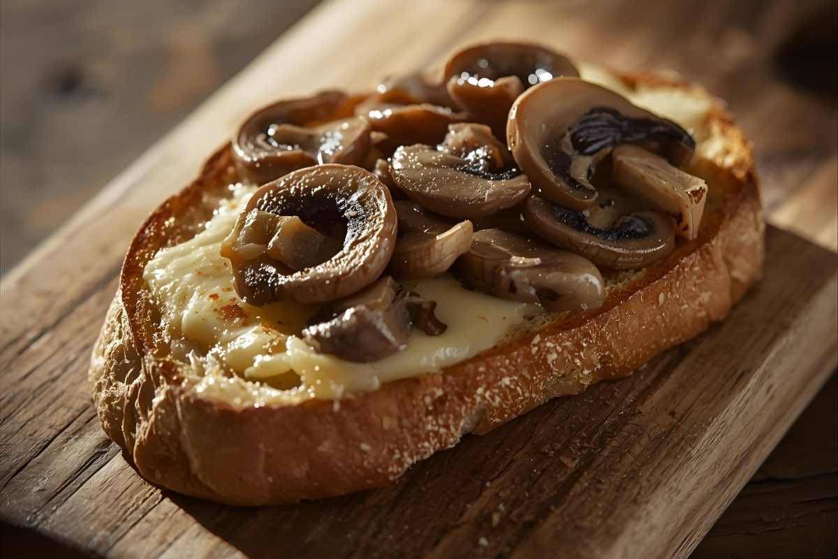 crostone aperitivo funghi e brie