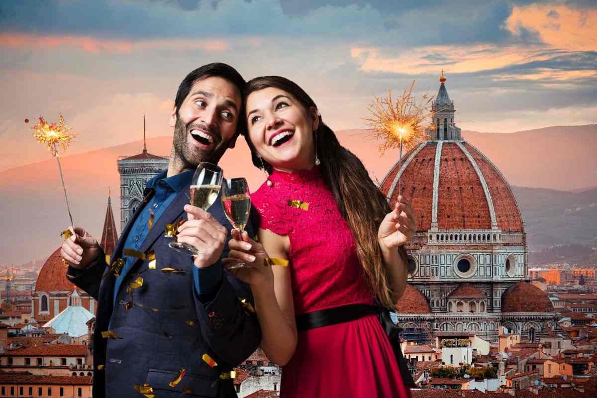 Coppia festeggia il nuovo anno