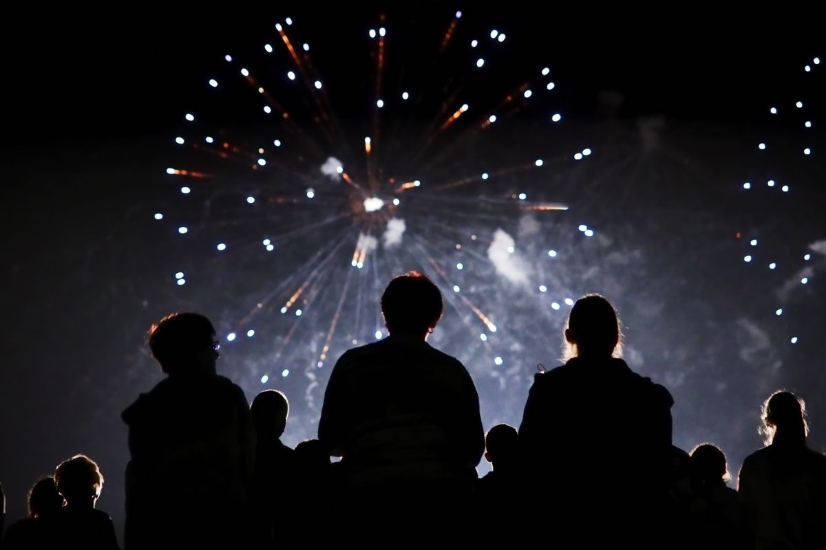 Fuochi d'artificio in cielo