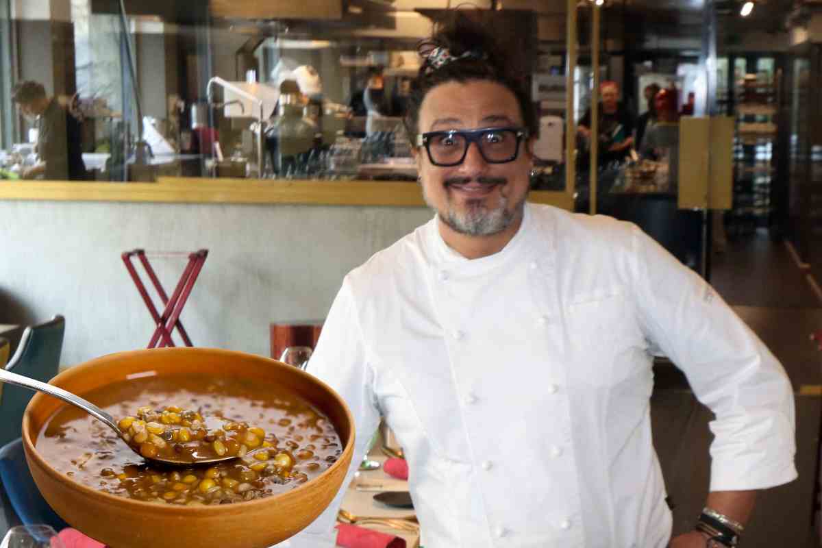 Alessandro Borghese ed una ciotola di lenticchie