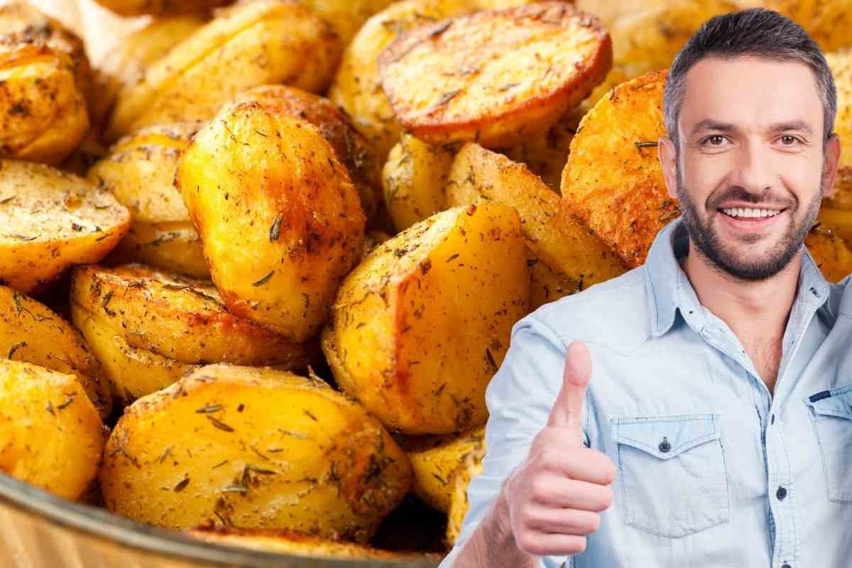 Patate croccanti appena sfornate