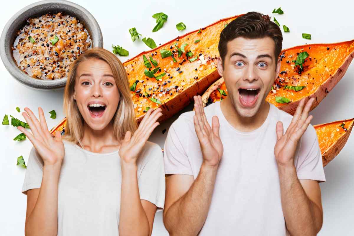 Patate dolci insaporite con spezie ed erbe