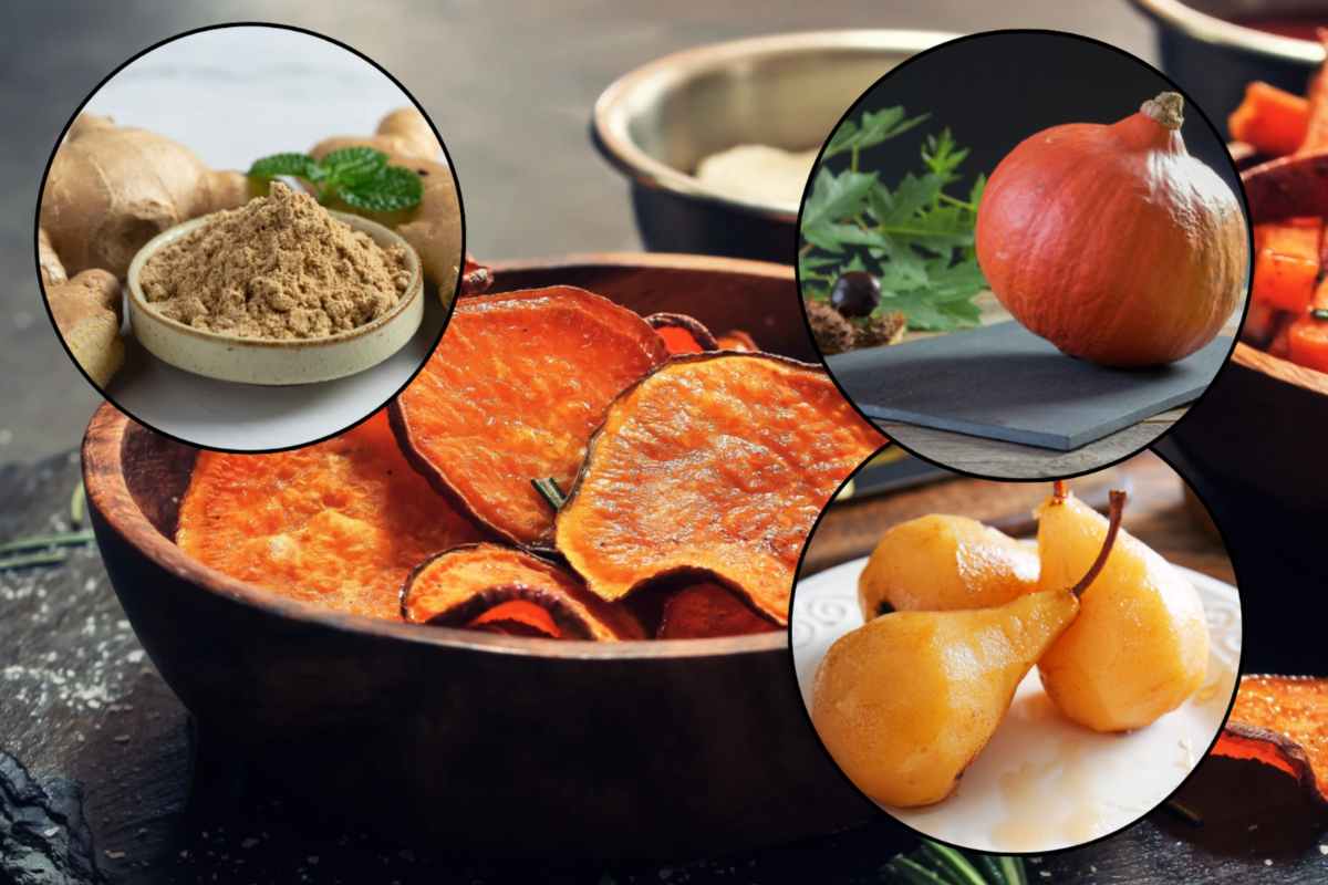 Piatto autunnale con ingredienti di stagione