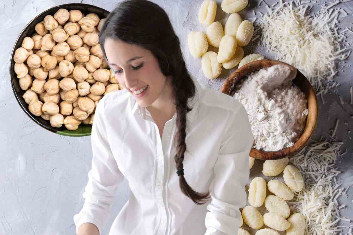 gnocchi freschi preparati con i ceci