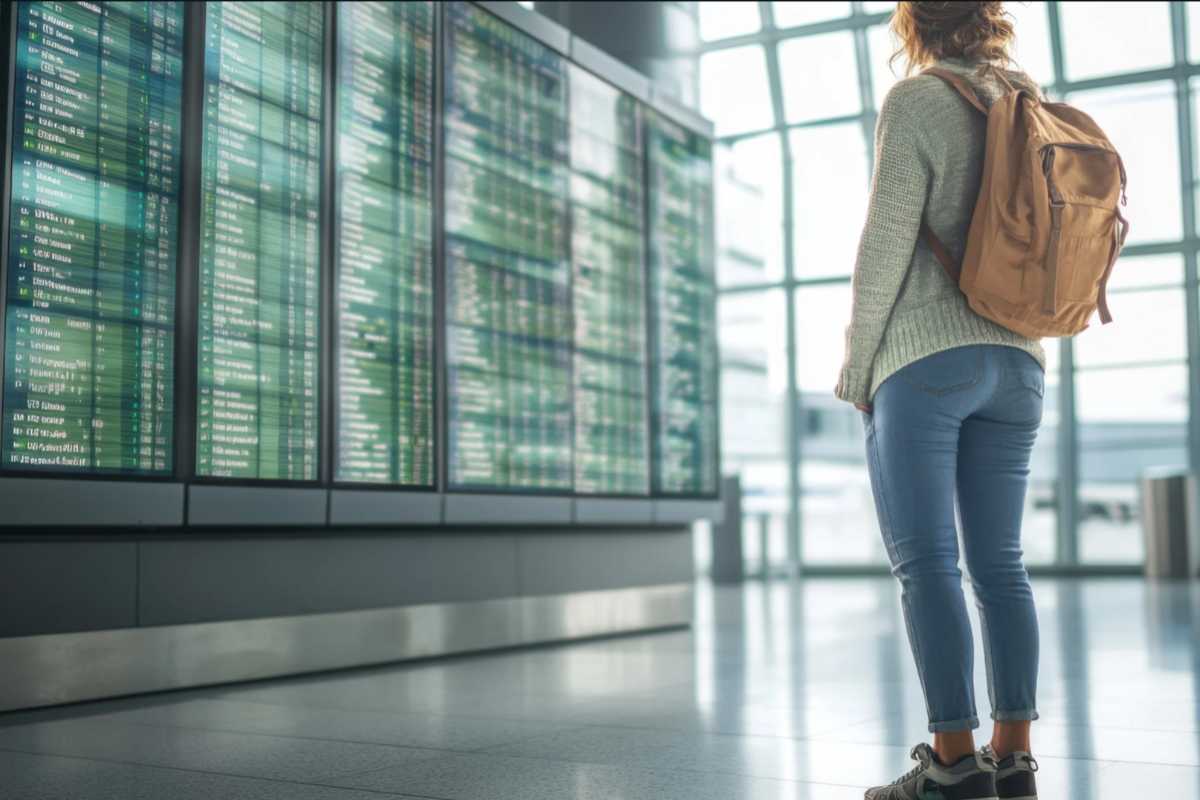 Tabellone partenze in aeroporto
