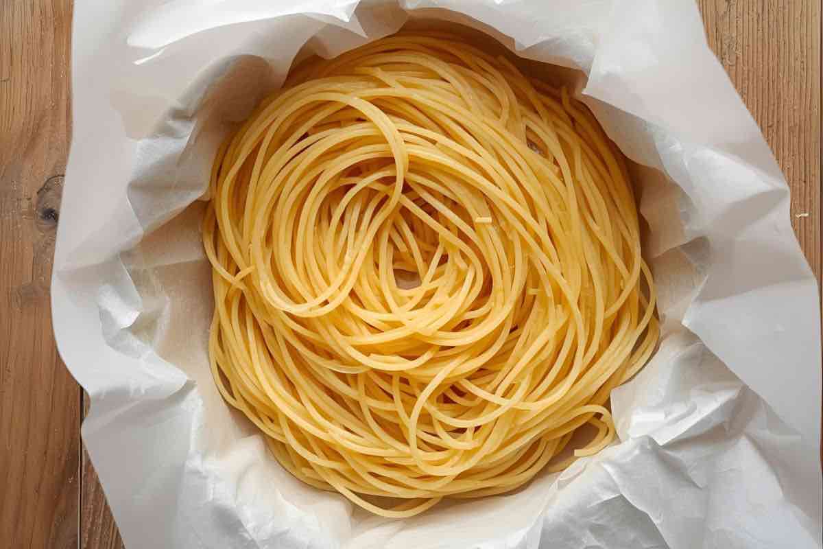 spaghetti di mare al cartoccio