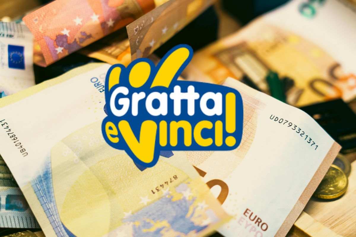 banconote in euro e logo gratta e vinci in evidenza