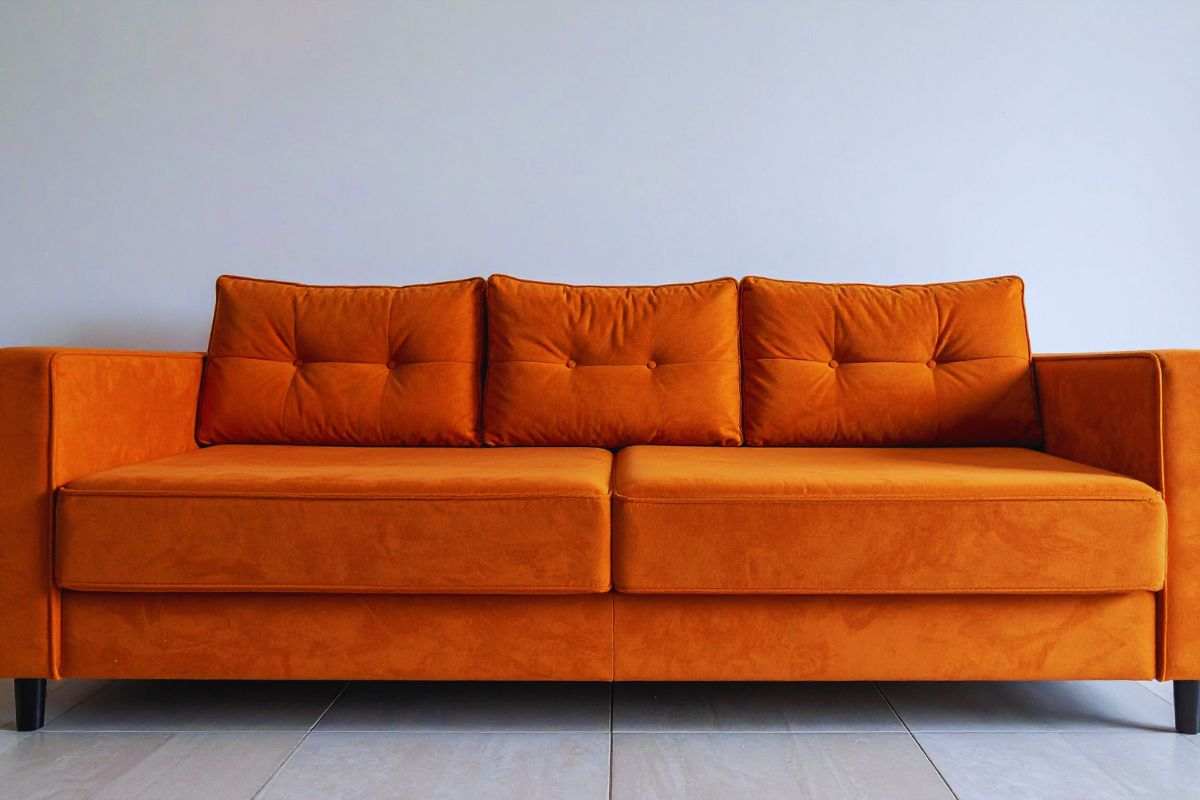 divano semplice in salotto